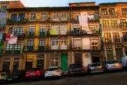 the typical houses in porto downtown