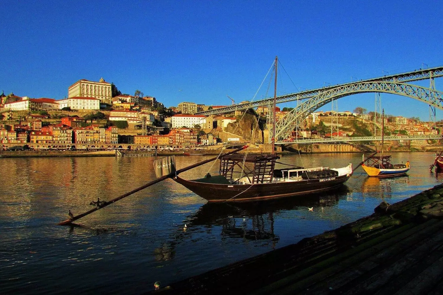 os tradicionais barcos rabelos no rio douro